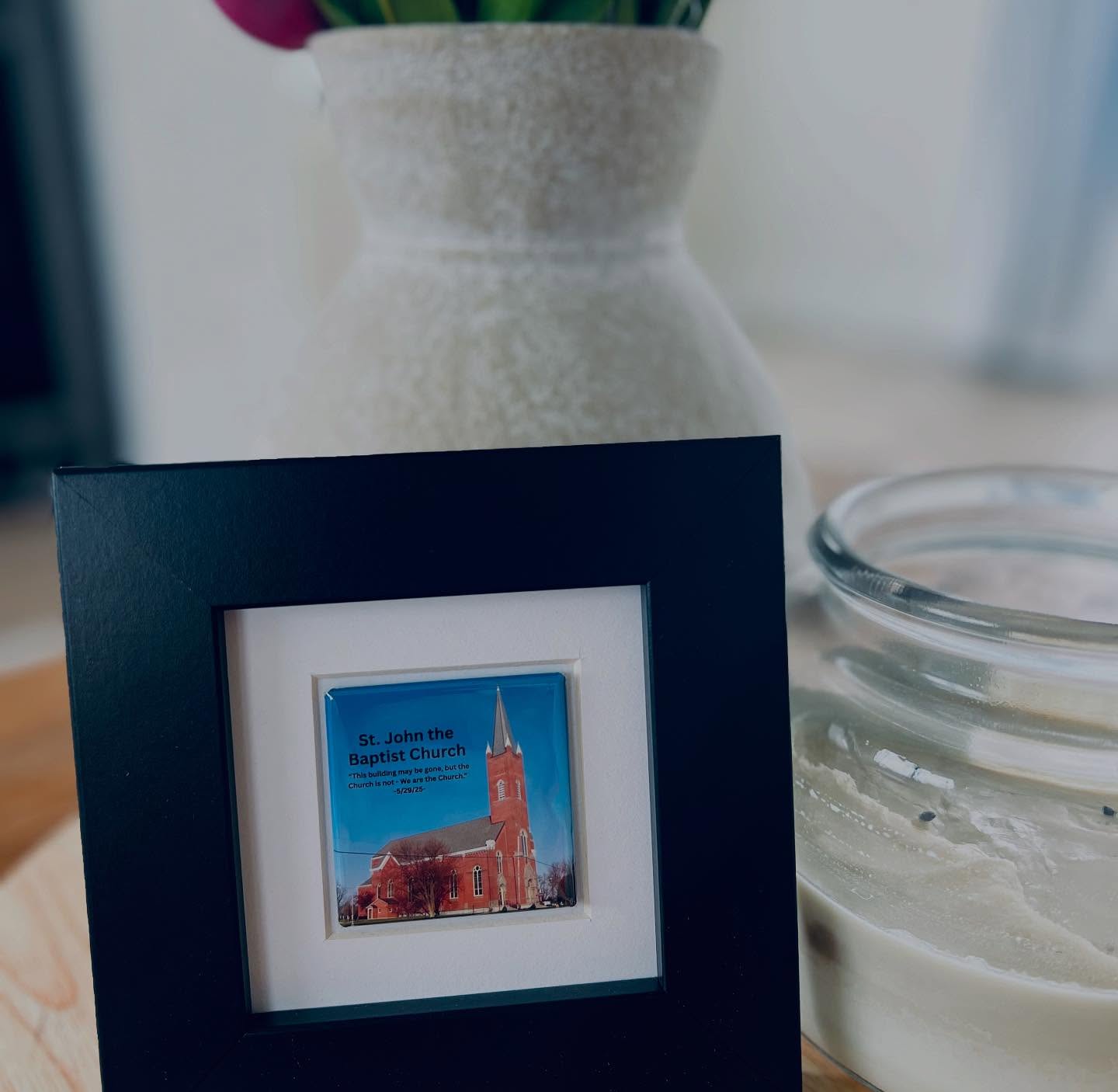 St. John Church NFC Photo Magnet with Custom Frame